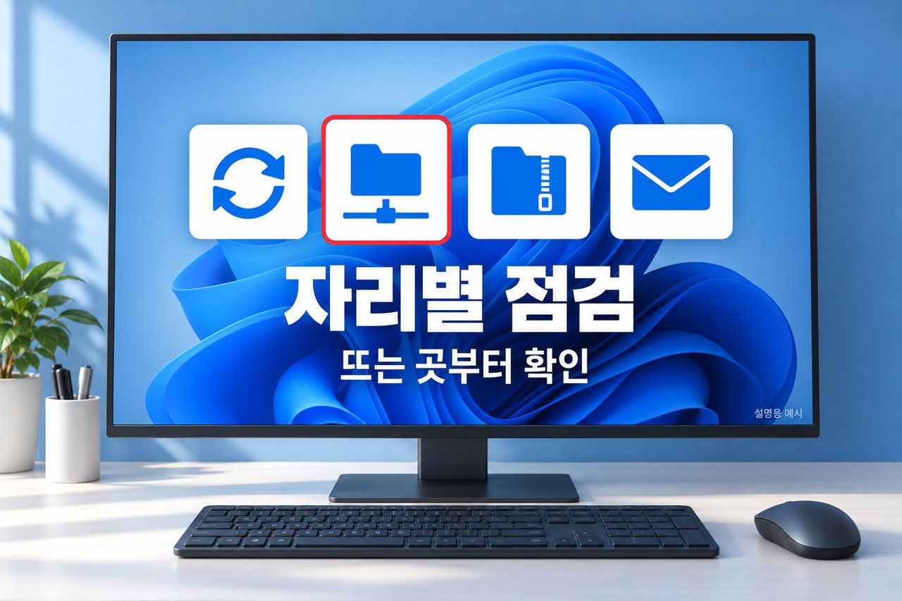 자리별 점검 뜨는 곳부터 확인