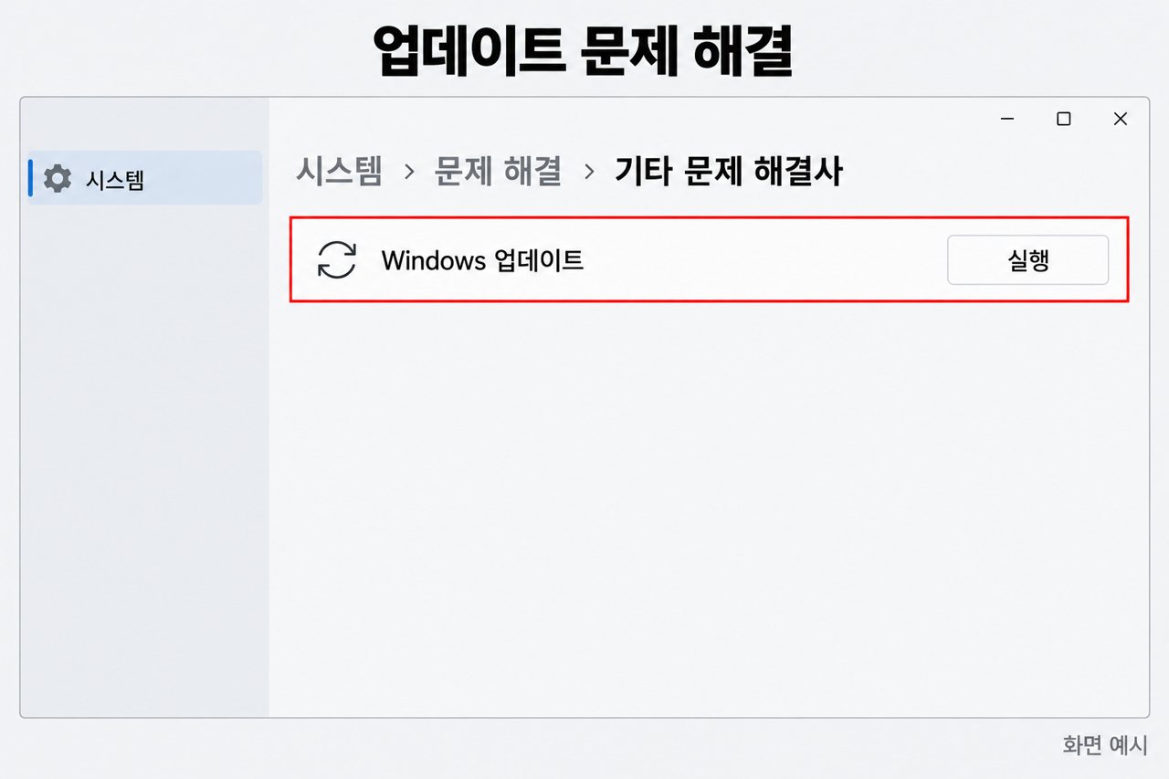 업데이트 문제 해결