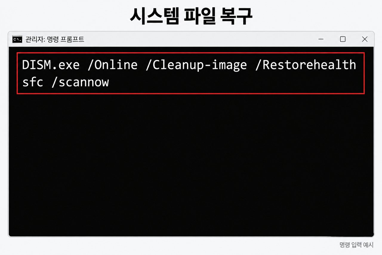시스템 파일 복구
