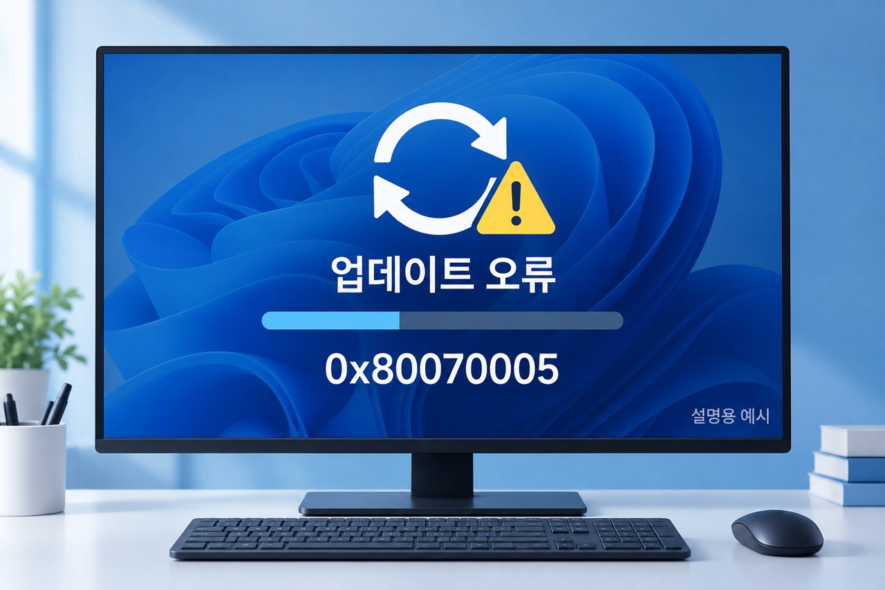 0x80070005 오류 해결 안내 대표 그림