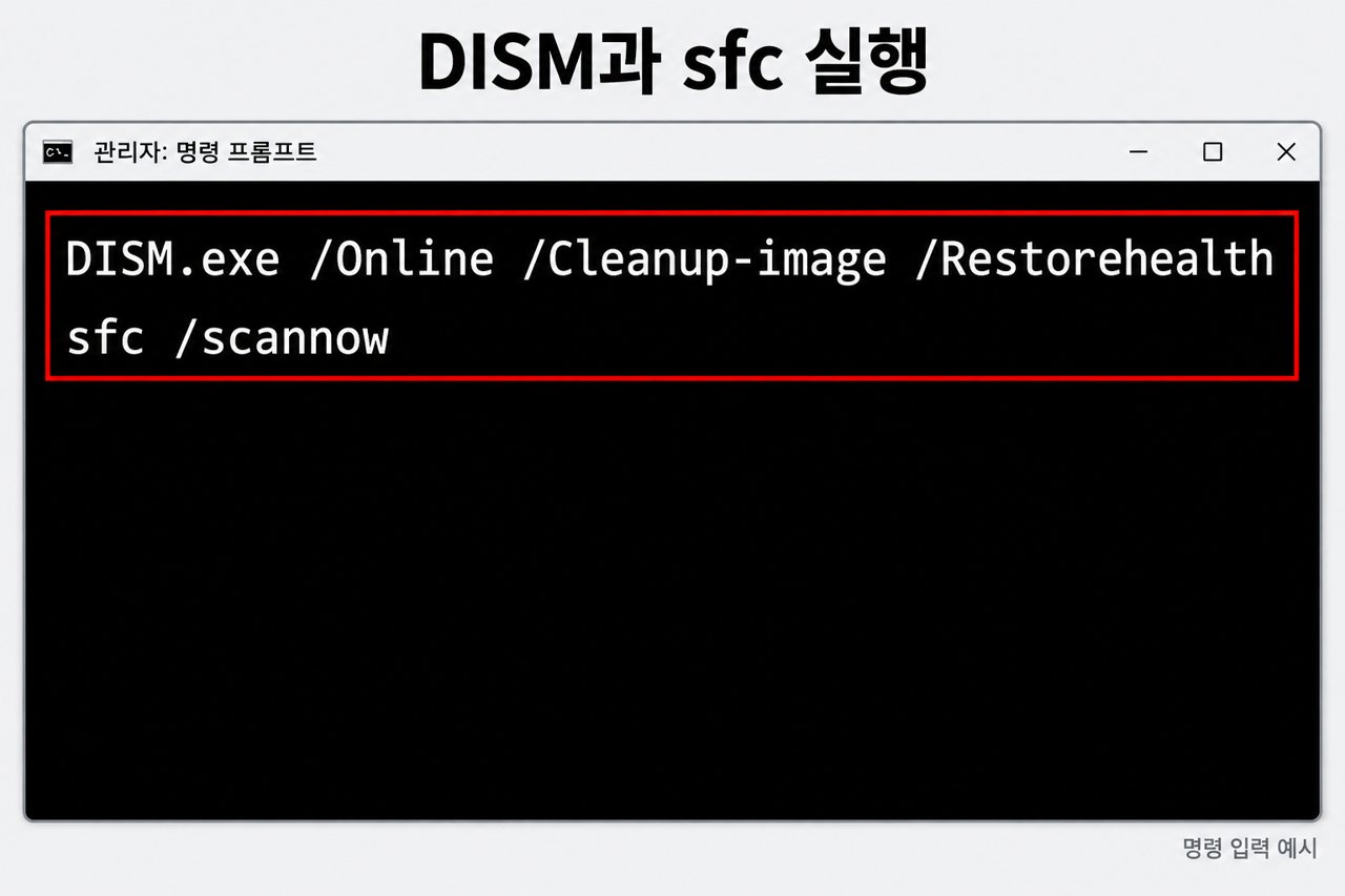 DISM과 sfc 실행