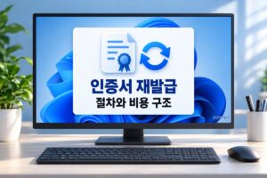 인증서 재발급 절차와 비용 구조