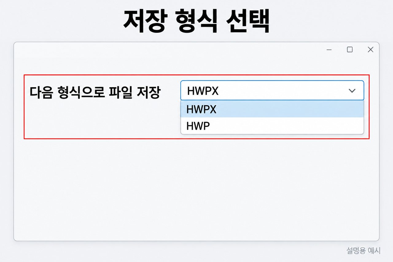 저장 형식 선택