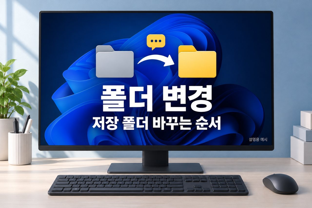 폴더 변경 저장 폴더 바꾸는 순서