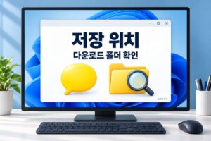 저장 위치 다운로드 폴더 확인