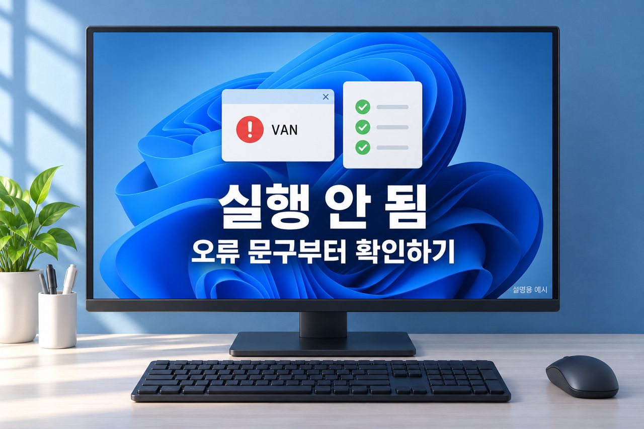실행 안 됨 오류 문구부터 확인하기