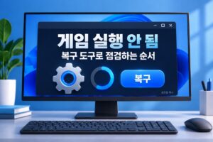 게임 실행 안 됨 복구 도구로 점검하는 순서