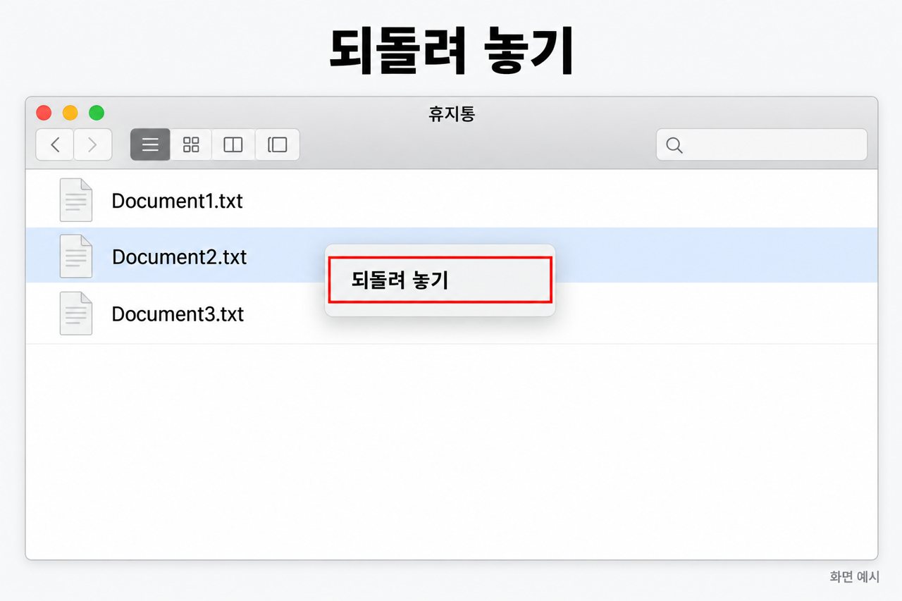 되돌려 놓기