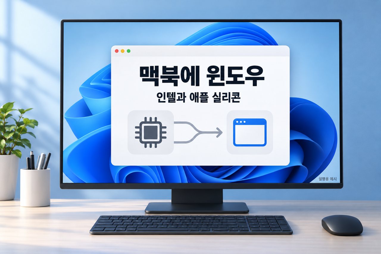 맥북에 윈도우 인텔과 애플 실리콘
