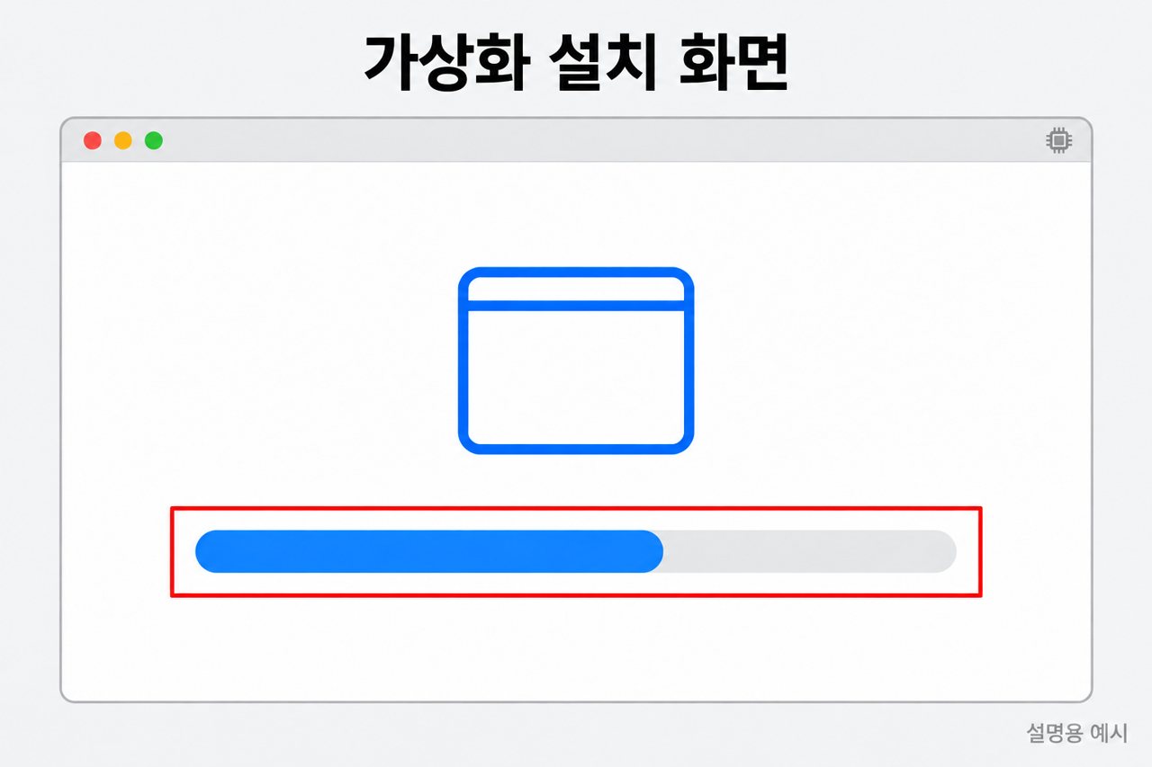 가상화 설치 화면