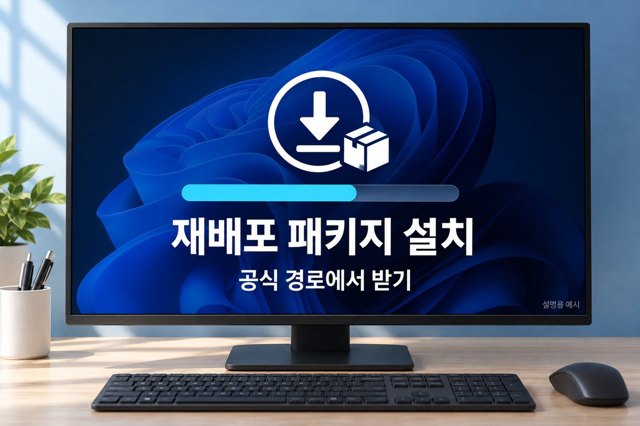 재배포 패키지 설치 공식 경로에서 받기