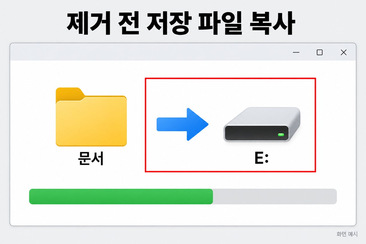 제거 전 저장 파일 복사