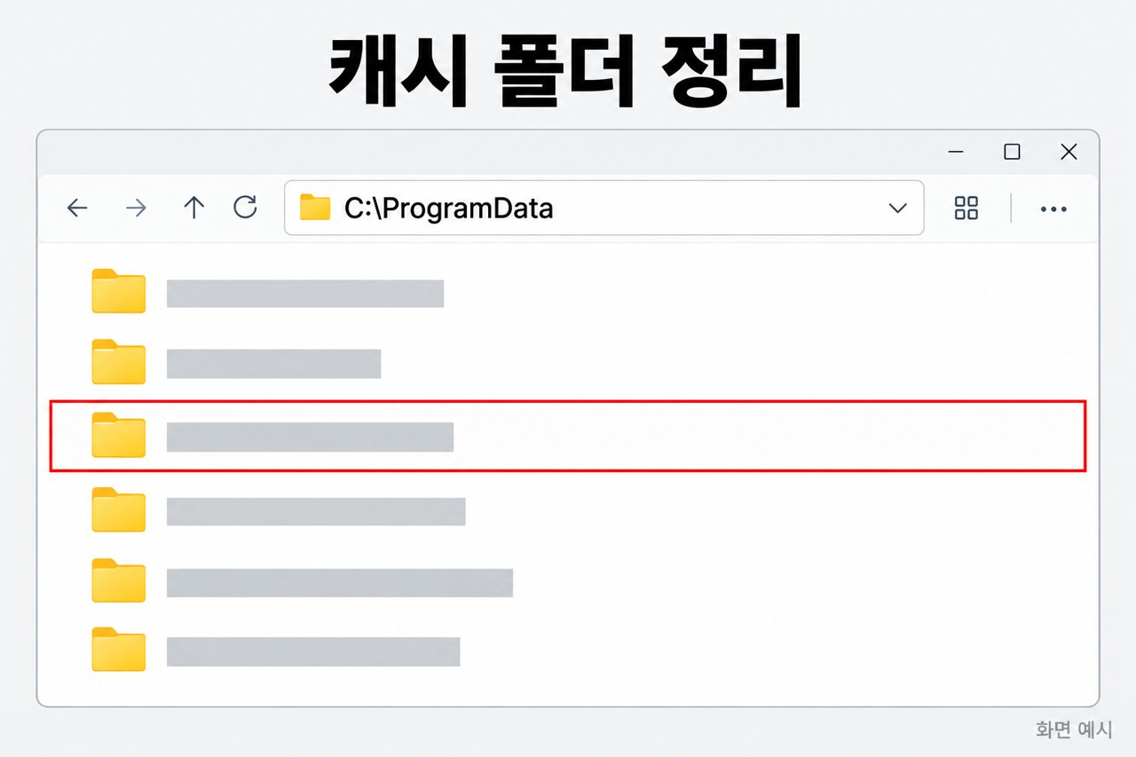 캐시 폴더 정리