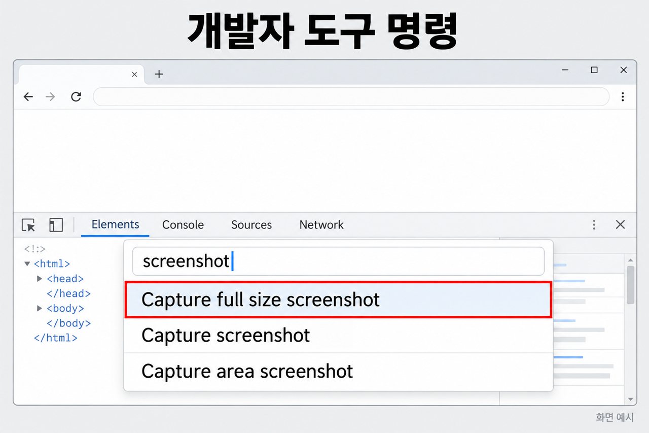 개발자 도구 명령