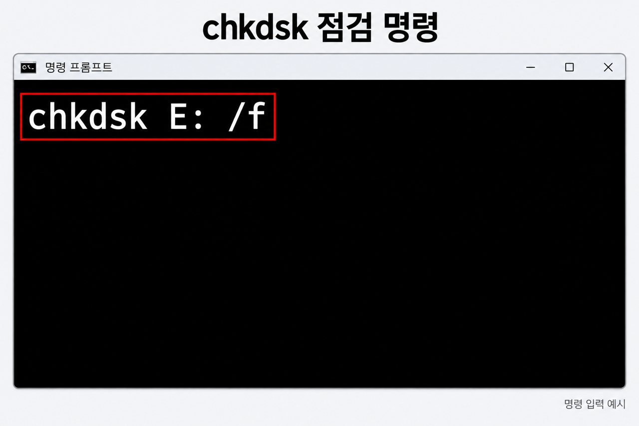 chkdsk 점검 명령