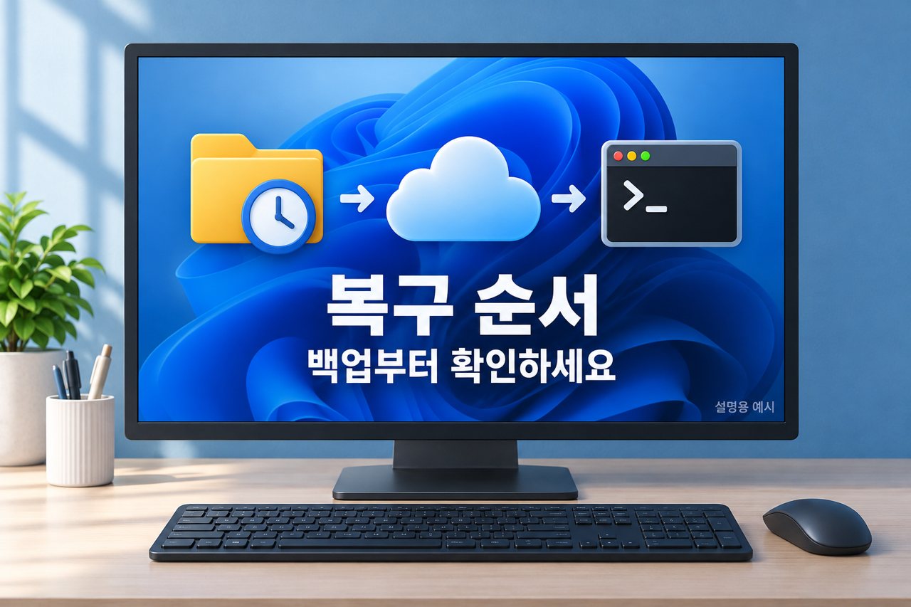 복구 순서 백업부터 확인하세요