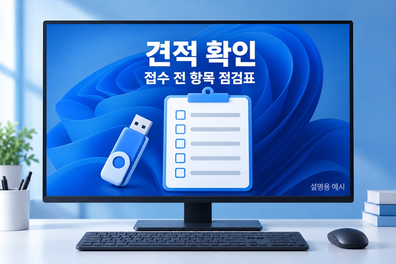 견적 확인 접수 전 항목 점검표